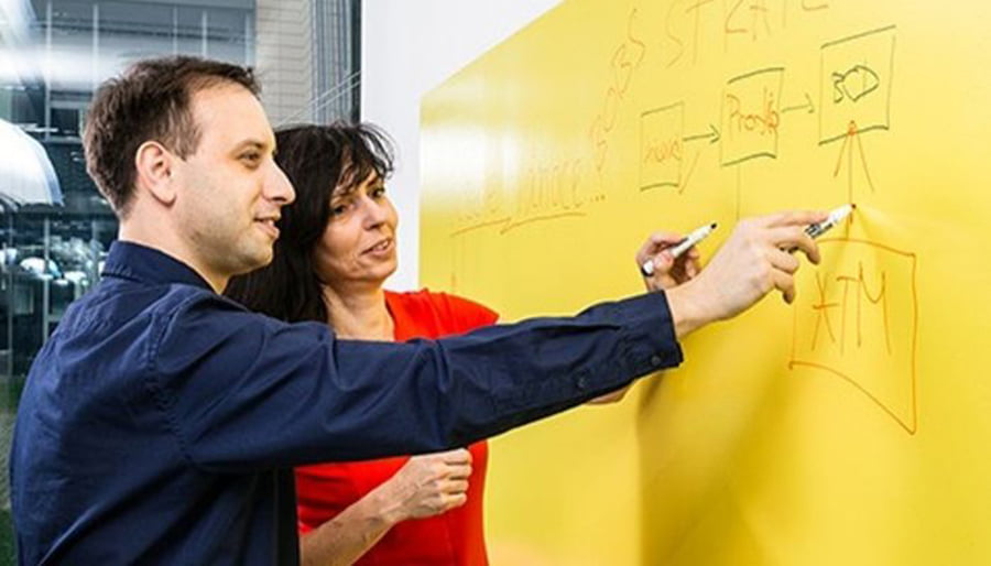 tableau blanc coloré mur peint