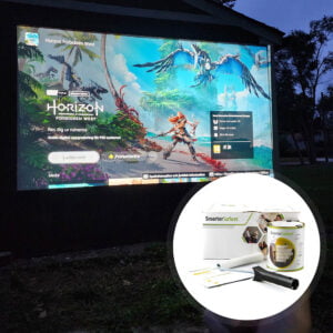 Peinture ecran projection exterieur.