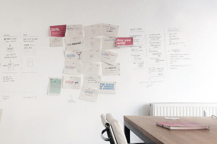 Plâtre magnétique blanc dans salles de conférences